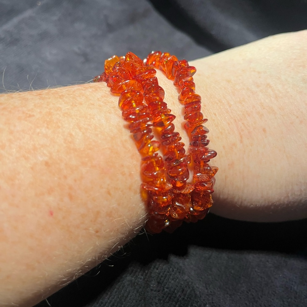 Genuine Amber Bracelets, Set of 3
